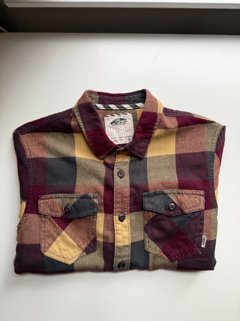 Vans Off The Wall | Plaid Flannel Fall Shirt | Men's S (Fits Womens Medium) - Picture 4 of 7